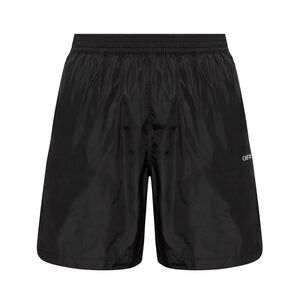 Off White Mens Diagonal Swim Shorts / Black/White
